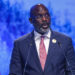 Liberia's President George Weah delivers a speech at the leaders summit of the COP27 climate conference at the Sharm el-Sheikh International Convention Centre, in Egypt's Red Sea resort city of the same name, on November 8, 2022. (Photo by AHMAD GHARABLI / AFP) (Photo by AHMAD GHARABLI/AFP via Getty Images)