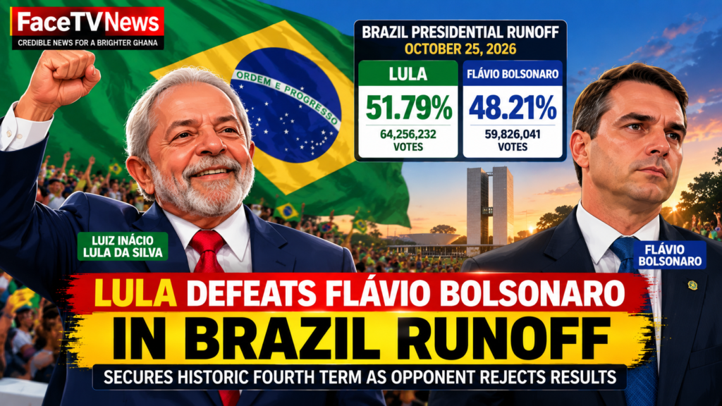 Brazil Election 2026: Lula Wins Historic Fourth Term as Flávio Bolsonaro Rejects Runoff Result